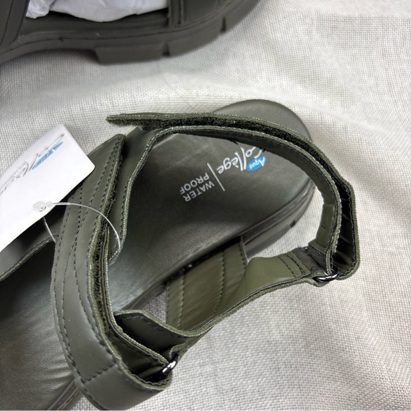 AQUA COLLEGE Womens Green Hux Round Toe Platform Slingback Sandal 11 M - Picture 8 of 12